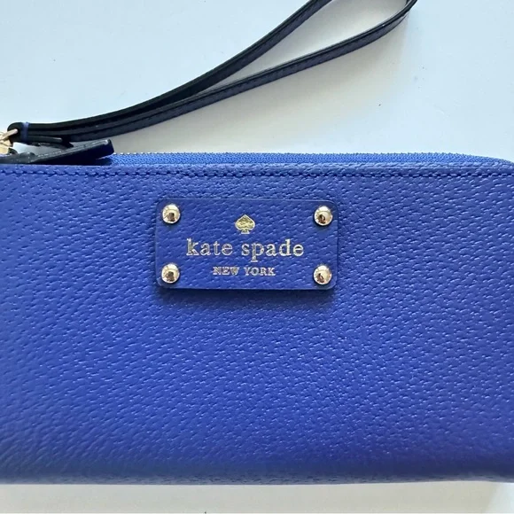 NWT Kate Spade Grand Street Layton Blue Leather Wallet Wristlet - Picture 4 of 7